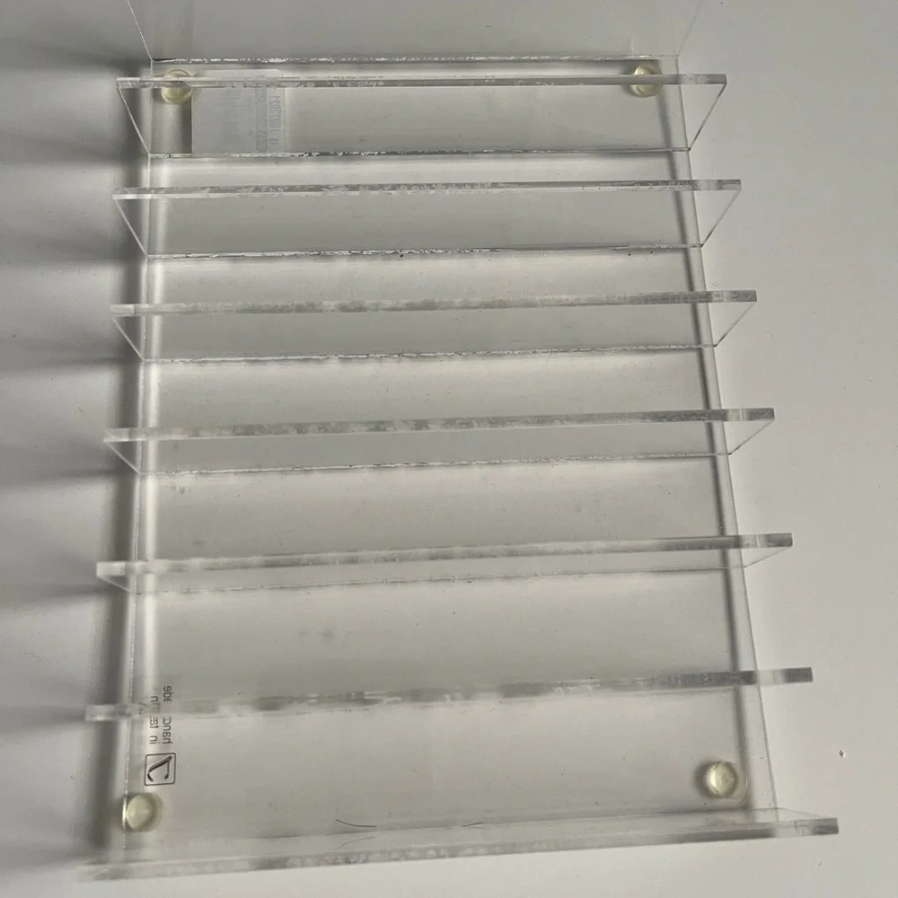 (2) Clear Glass Seven Slot Palette Holder